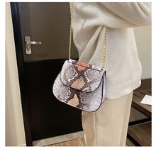 grey ombre snakeskin sling bag edgability model view