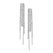 crystal rhinestones studded dangler earrings front view