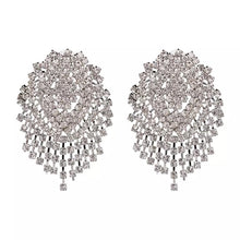 statement earrings crystal earrings chic jewelry edgability front view