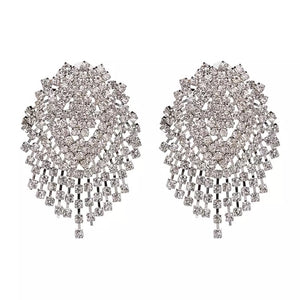 statement earrings crystal earrings chic jewelry edgability front view