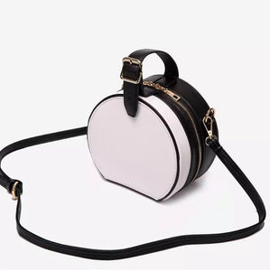 box bag round bag black bag with buckle edgability top view