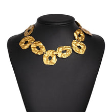 egyptian gold statement necklace edgability model view