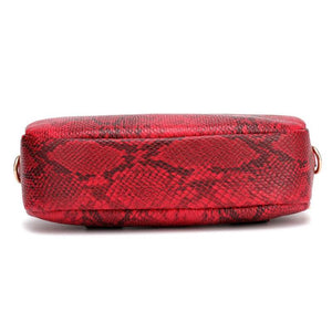 red snakeskin belt waist bag edgability bottom view