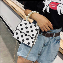 polka dots bag black and white bag pearls bag edgability size view