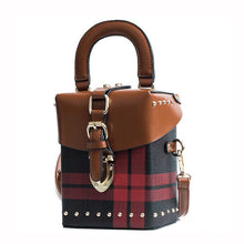 checkered studded bag box bag edgability angle view