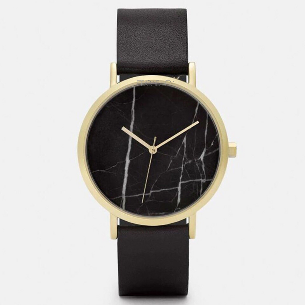 marble black watch leather like edgability