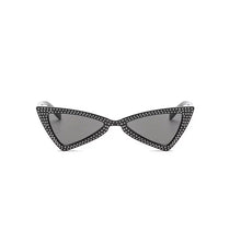 black shades sparkly sunglasses retro sunglasses edgability front view