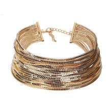 gold choker layered necklace edgability
