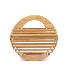 bamboo bag round bag box bag travel bag edgability front view