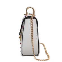 multicoloured studded bag classy bag edgability side view