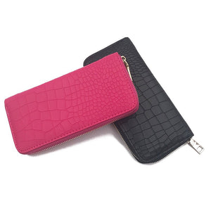 croc skin pink wallet for women edgability