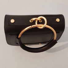 chic studded bag black wristlet edgability top view
