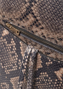 brown grey snakeskin sling bag edgability inside view
