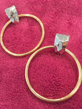 rose gold hoops silver earrings edgability top view