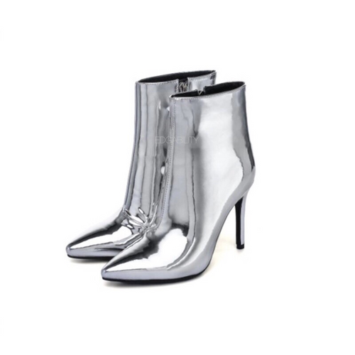 silver boots with heels edgability