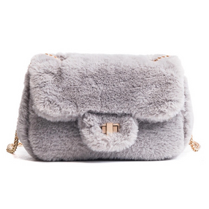 grey fur bag edgy fashion edgability