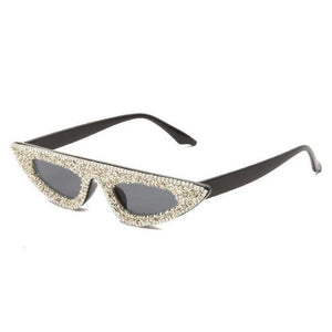 sparkly diamond studded trendy sunglasses retro shades edgability side view