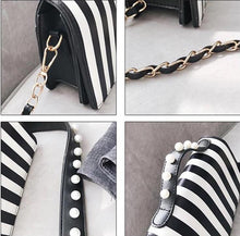 striped black bag studded bag edgability detail view