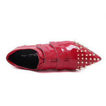 rivets red boots brogues edgability top view