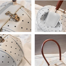 round bag polkadots bag sling bag edgability detail view