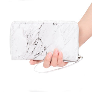 marble design trendy wallet for women edgability model view