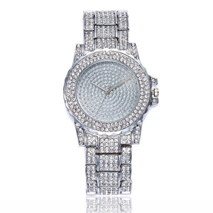 crystal studded diamonte silver watch edgability