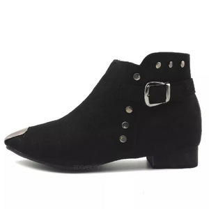 studded boots ankle boots edgability side view