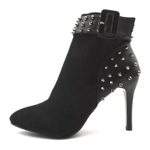 ankle boots studded boots black boots edgability side view