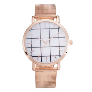 grid metallic rose gold straps rose gold watch edgability