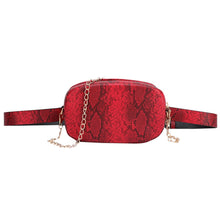 red snakeskin belt waist bag edgability