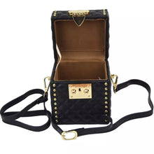 black bag box bag quilted bag studded bag edgability full view