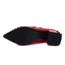 rivets red boots brogues edgability bottom view