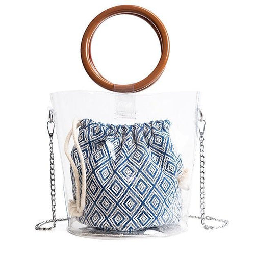 aztec bucket bag clear bag edgability