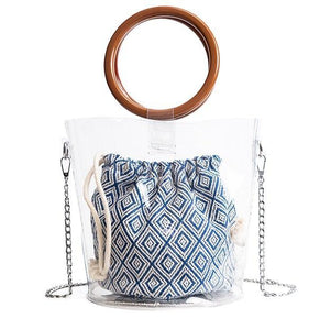aztec bucket bag clear bag edgability