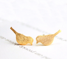 bird stud golden earrings edgability