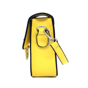 structured yellow sling bag side view edgability