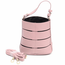 pink bucket bag office bag edgability front view