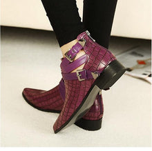 flat croc skin ankle boots edgability model view