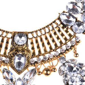 statement necklace edgability floral layered necklace close up view