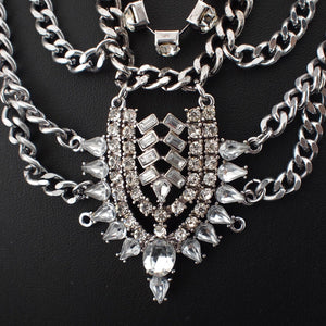 layered necklace statement necklace silver jewellery edgability detail view