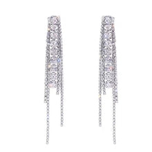crystal rhinestones studded dangler earrings