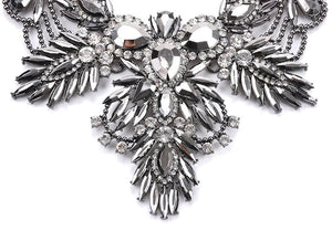 dark silver statement necklace edgy fashion edgability detail view