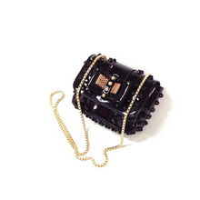 studded black sling bag black bag edgability
