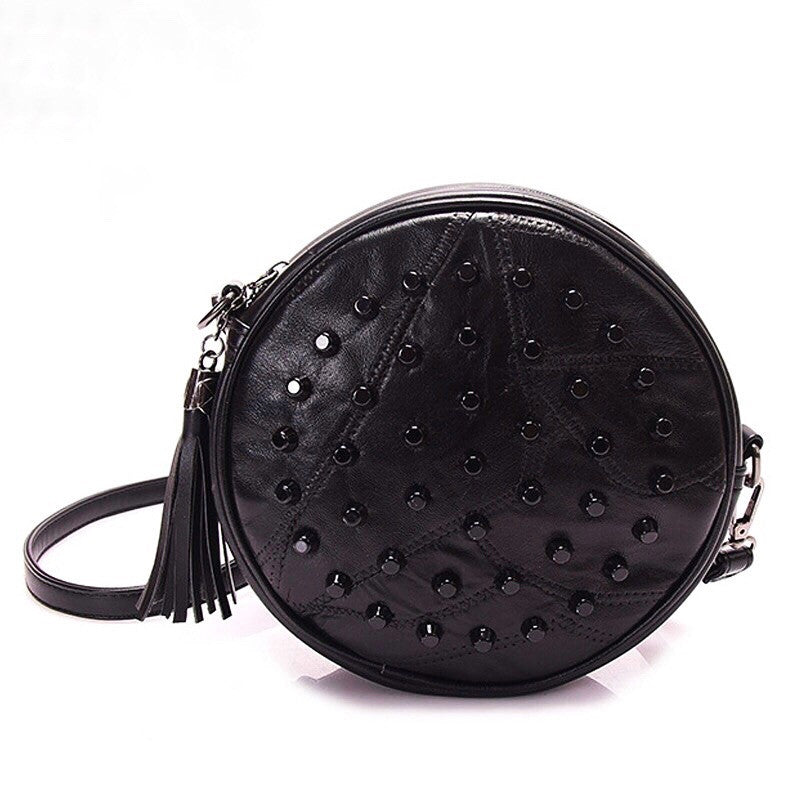 Finesse La Model Black Embossed Tassels Crossbody Bag — Labels Resale  Boutique