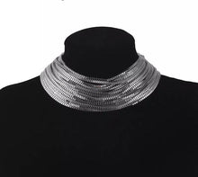 silver necklace statement jewelry edgability front view