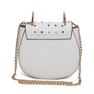 multicoloured studded bag classy bag edgability back view