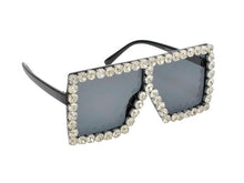 rhinestones crystals american diamond encrusted black sunglasses edgability