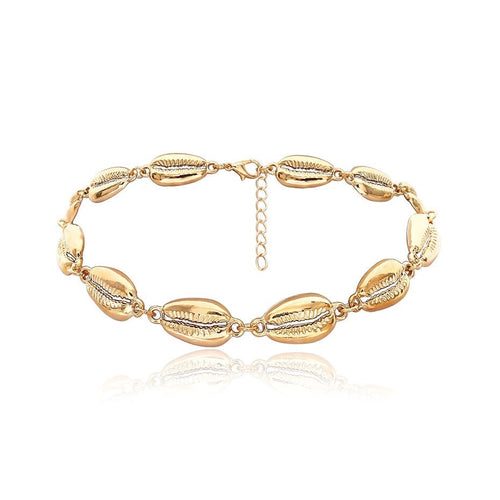 cowry shells gold choker necklace edgability