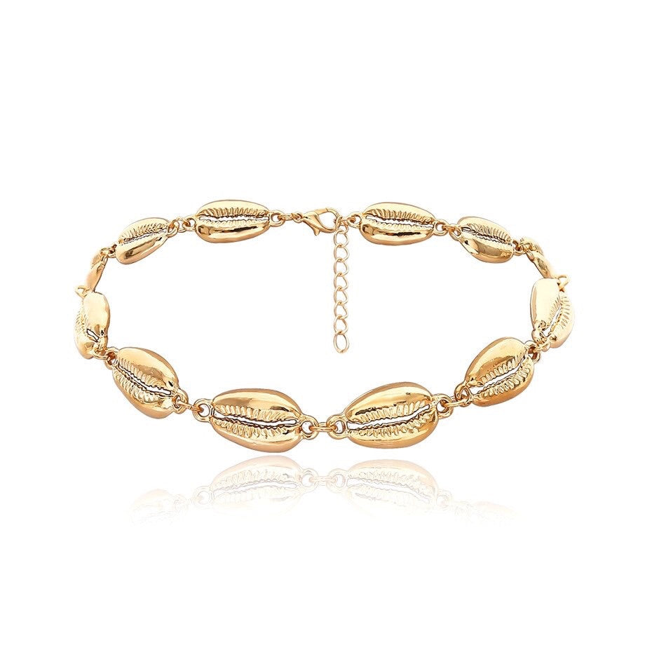 cowry shells gold choker necklace edgability
