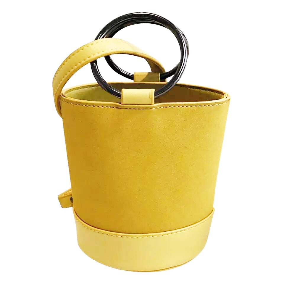 yellow bag bucket bag minimalist fashion edgability